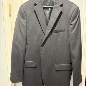 Massimo Dutti Charcoal Pinstripe Suit Jacket